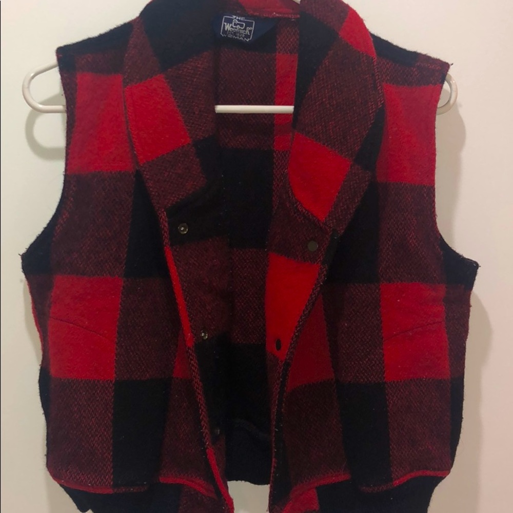 Wollrich woman’s Buffalo check vest